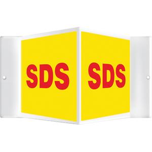 "SDS" Projection™ Sign - Plastic, 8", 12", Bolt-On, English, Equipment, SDS Protection Sign
