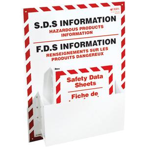 Safety Data Sheet Information Stations - English & French, Right-To-Know, Included, Single Station, 18 x 24, English/French