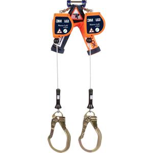 Nano-Lok™ Edge Self-Retracting Lifeline - 8', 2, Stainless Steel, Stationary, Without Unit Connector, Steel, Scaffold Hook, Steel