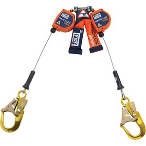 Nano-Lok™ Edge Self-Retracting Lifelines - 8', 2, Stainless Steel, Stationary, Without Unit Connector, Steel, Rebar Hook, Aluminum