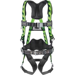 Miller® Aircore™ Harnesses - Work Positioning/Fall Arrest, AP, 400 lbs., Universal, Back - Side, Quick-Connect, Quick-Connect, Lumbar Pad and Removable Belt