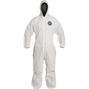Coverall - ProShield® 10, 3X-Large, White, Serged, 37", 30-1/2", 28-3/4"