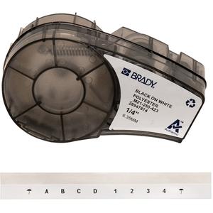 Cartridges BMP®21 M21 B423 - Polyester, Black, White, 0.25", BMP®21, 21'