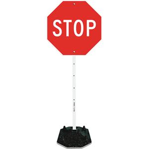 Stop Sign Kit - Aluminum, 24", 24", Bolt-On, English, Traffic, Stop, Rubber, 6', 40 lbs.