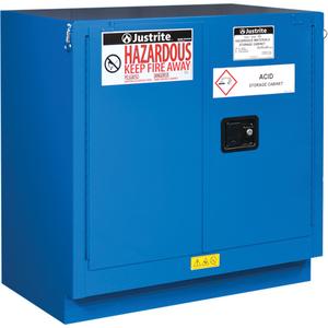 Sure-Grip® Ex Hazardous Material Undercounter Safety Cabinets - 22 gal., 35", 22", 35", 1, 2, Self-Closing, FM, Royal Blue, 1, Steel, 27.375 x 31.75 x 18.75