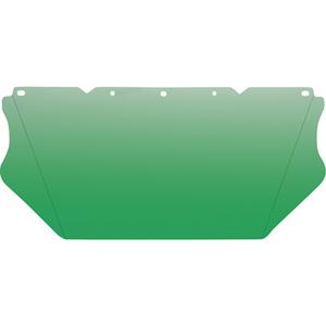 V-Gard® Visor for General Purpose Applications - 8", 17", 0.06", Polycarbonate, Green, Meets/Exceeds CSA Z94.3/ANSI Z87+, Side Contour