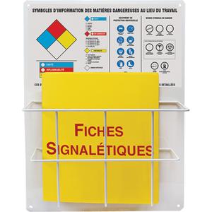 Haz-Mat Basket Style Centre Boards - French, WHMIS, Included, Centre with MSDS Binder, French