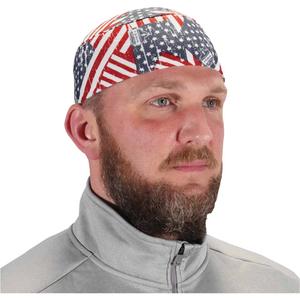 Chill-Its 6630 Cooling Skull Caps - Multi-Colour, Absorptive, High Performance Material, Stars & Stripes