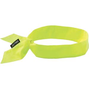 Chill-Its® 6700 Cooling Bandana - High Visibilty Lime-Yellow, Evaporative, Tie, Acrylic Polymer Crystals