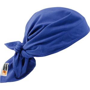 Chill-Its® 6710FR FR Cooling Triangle Hat - Blue, One Size, Modacrylic Cotton Blend, ASTM F1506, ASTM F2302, & NFPA 70E Class 1