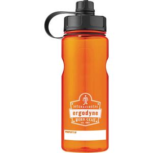 Chill-Its® 5151 BPA-Free Water Bottle - 34 oz./1000 ml, Orange, Plastic