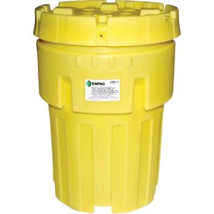 Envirosalv™ Poly Salvage Drum Plus - 27", 37", 95 US gal., Stationary, 32" top dia. x 26" bottom dia. x 44" H, 27" top dia. x 25" bottom dia. x 37" H, 650 lbs.