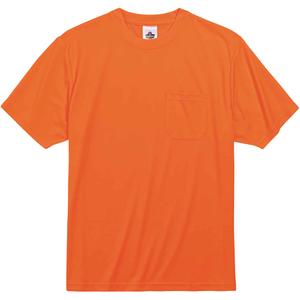 GloWear 8089 Non-Certified T-Shirt - High Visibility Orange, Small, Medium, Large, X-Large, 2X-Large, 3X-Large, 4X-Large, 5X-Large, Polyester, None