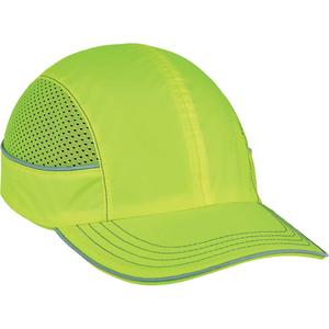 Skullerz® 8950 Long Brim Bump Cap - None, High Visibility Lime Green, Nylon, Polyester, Polyethylene, EN 812-2012, Long-Brimmed