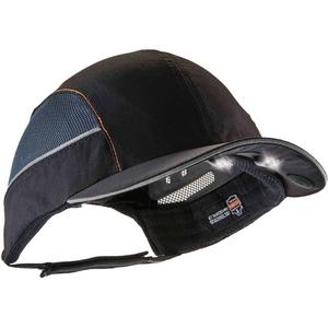 Skullerz® 8960 Short Brim Bump Cap with LED Lighting - None, Black