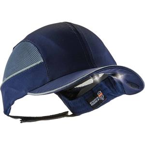 Skullerz® 8960 Long Brim Bump Cap with LED Lighting - None, Navy Blue