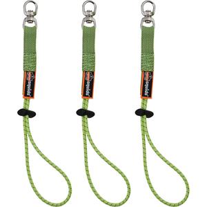 Squids® 3713 Elastic Loop Tool Tails™ Tool Tether Attachments - Swivel, 10 lbs, Lime, 15"