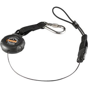Squids® 3001 Tool Lanyard - Retractable, Carabiner/Loop, 2 lbs., 48"