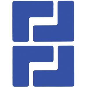 Floor Corner Marks - Blue, Polyester, 2", 5", L, 20, Package