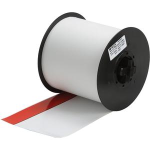 Printer Tape - Vinyl, Red/White, 4", MiniMark, 100'