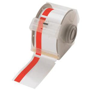 Pre-Printed Header Stripe Label Cartridge - 57 mm, Red on White, 100', Roll