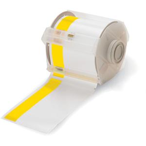 Pre-Printed Header Stripe Label Cartridge - 101 mm, Yellow on White, 100', Roll