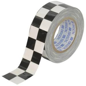 Checkered ToughStripe® Floor Marking Tape - Black and White, Polyester, 2", 100'