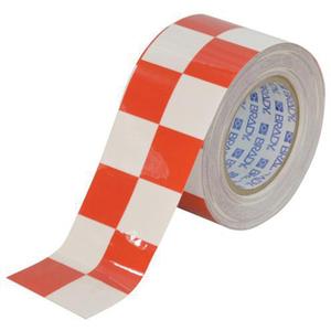 Checkered ToughStripe® Floor Marking Tape - Red and White, Polyester, 3", 100'