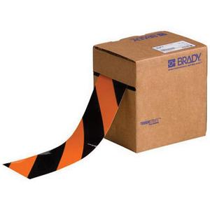 ToughStripe® Floor Marking Tape - Black and Orange, Polyester, 3", 100'