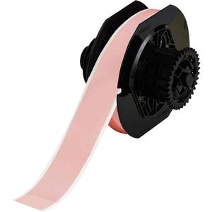Low-Halide Printer Tape - Polyester, Pink, 1.125", BBP® 31/BBP® 33/BBP® 35/BBP® 37/BBP™ 30/BradyPrinter S3100/BradyPrinter i3300/BradyPrinter S3000, Outdoor, 100'