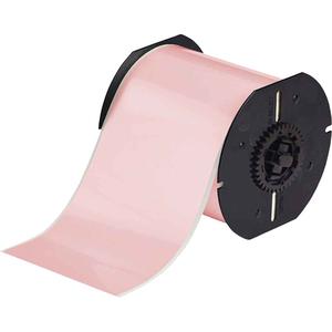 Low-Halide Printer Tape - Polyester, Pink, 4", BBP® 31/BBP® 33/BBP® 35/BBP® 37/BBP™ 30/BradyPrinter S3100/BradyPrinter i3300/BradyPrinter S3000, Outdoor, 100'