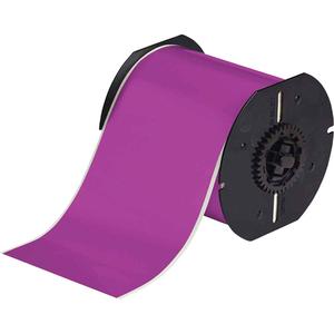 Low-Halide Printer Tape - Polyester, Purple, 4", BBP® 31/BBP® 33/BBP® 35/BBP® 37/BBP™ 30/BradyPrinter S3100/BradyPrinter i3300/BradyPrinter S3000, Outdoor, 100'