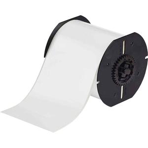 Low-Halide Printer Tape - Polyester, White, 4", BBP® 31/BBP® 33/BBP® 35/BBP® 37/BBP™ 30/BradyPrinter S3100/BradyPrinter i3300/BradyPrinter S3000, Outdoor, 100'