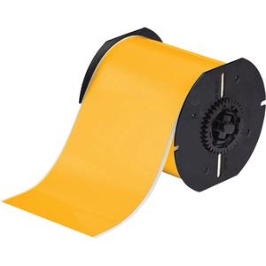 Low-Halide Printer Tape - Polyester, Yellow, 4", BBP® 31/BBP® 33/BBP® 35/BBP® 37/BBP™ 30/BradyPrinter S3100/BradyPrinter i3300/BradyPrinter S3000, Outdoor, 100'