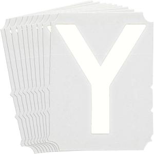 Quick-Align® Individual Gothic Number & Letter Labels - Y, White, 4"