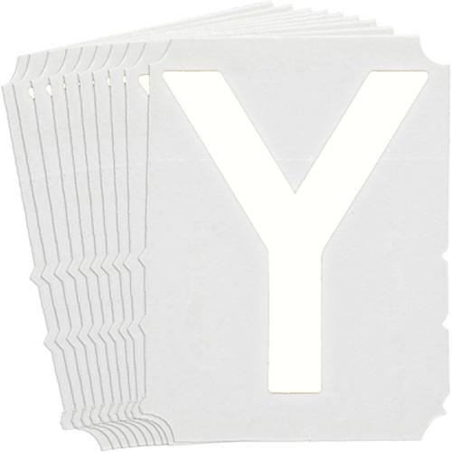 Quick-Align® Individual Gothic Number & Letter Labels - Y, White, 4"