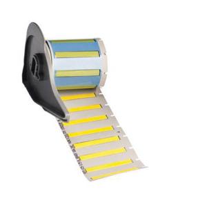 PermaSleeve® Heat Shrink Wire & Cable Labels - Polyolefin, Yellow, 0.235", 1.75", BMP® 71/M710, 0.125" Dia x 1.75" W, 0.75", 0.046", 2.25"