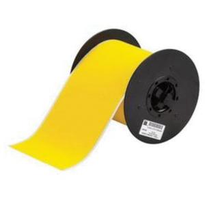 ToughWash® Printer Tape - Polyester, Yellow, 4", BBP® 31/BBP® 33/BBP® 35/BBP® 37/BBP™ 30/BradyPrinter S3100/BradyPrinter i3300/BradyPrinter S3000, 50'