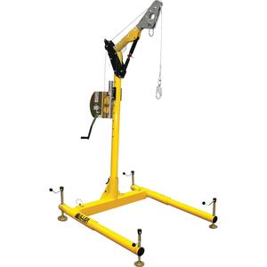 4-Piece Hoist System with Manhandler Hoist/Winch - Welded Aluminum, Zinc-Plated, Safety Yellow Powder Coat, 350lbs (159kg) working load limit @ minimum 4:1 Design Factor