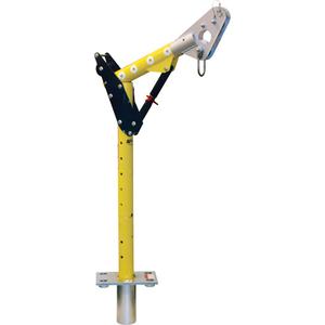12"-29" Adjustable Offset Uppermast - Mast, Welded Aluminum, Zinc-Plated, Safety Yellow Powder Coat, "450lbs (204kg)