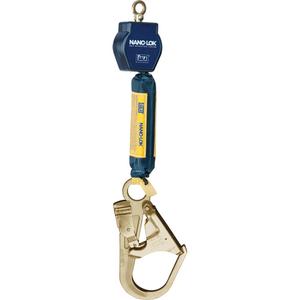 Nano-Lok™ Self-Retracting Lifeline - 6.5', 2, Web, Swivel, Without Unit Connector, Steel, Rebar Hook, Steel