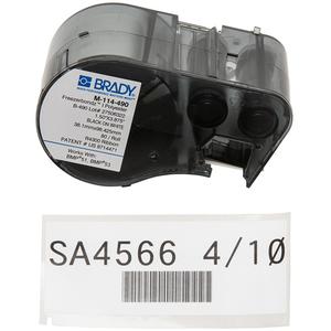Low Temperature Label Maker Cartridge - Polyester, Black, White, 1.5", BMP® 51/BMP® 53, Refrigeration, Matte, 80, 1.5" H x 3.75" W
