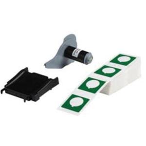 Raised Push-Button Panel Labels - Polyester, Green, 1.8", 1.8", BMP® 71