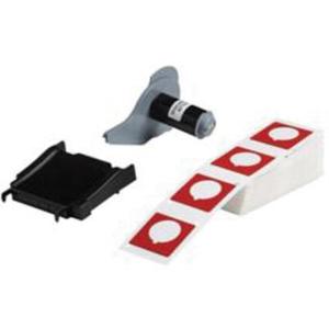 Raised Push-Button Panel Labels - Polyester, Red, 1.8", 1.8", BMP® 71