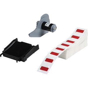 Raised Panel Labels - Polyester, Red, 0.49", 1.06", BMP® 71