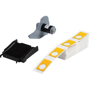 Raised Push-Button Panel Labels - Polyester, Yellow, 1.9", 1.2", BMP® 71