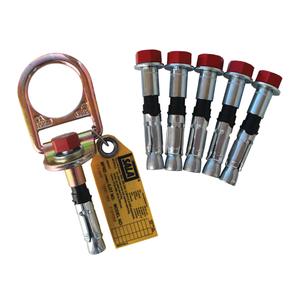 Concrete D-ring Anchor with Bolts - Temporary, Concrete/Bolt-On