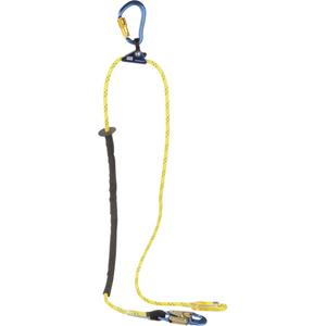 Pole Climber's Adjustable Rope Positioning Lanyard - 8', F, Locking Snap Hook, Carabiner, Nylon, 1
