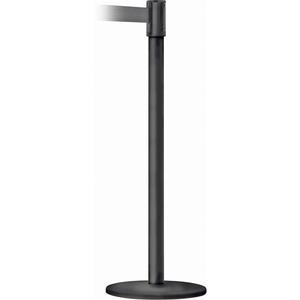 Slimline TensaBarrier® Barrier Post - 38", Steel, Black, Black, 7.5', Blank
