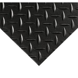 Diamond-Plate Switchboard Matting No.701 - 2', 10', 1/4", Black, PVC, 1 Year